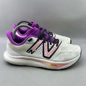 New Balance FuelCell Rebel v3 Shoes Women Size 9.5 White Purple Running Sneakers